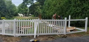 Vinyl Picket Fence Installaion
