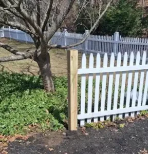 Vinyl picket fencing