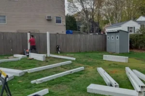 Vinyl privacy fence - Prep