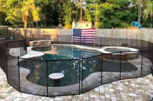 child safe removable pool fence