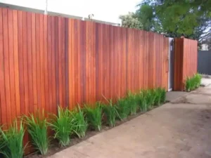 tall wood fence